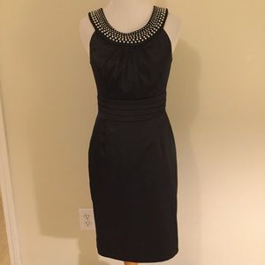 White House Black Market black satin dress 0